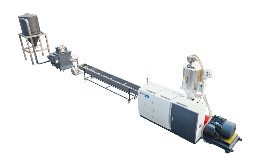 PE PP Plastic Single Screw Extruder Pelletizing Line