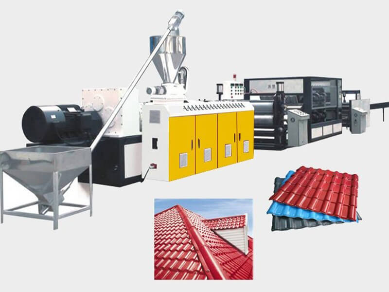 The production process of synthetic resin tile