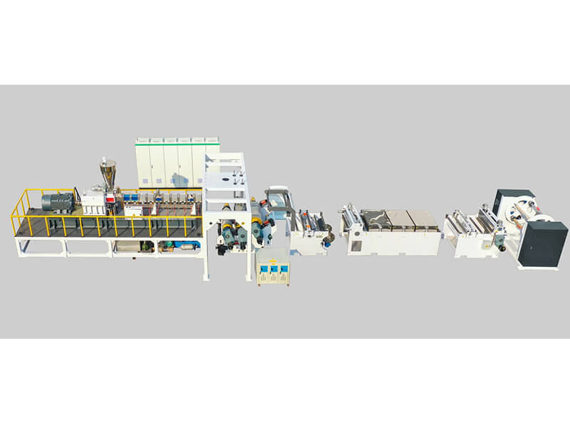 Production process of plastic sheet production line