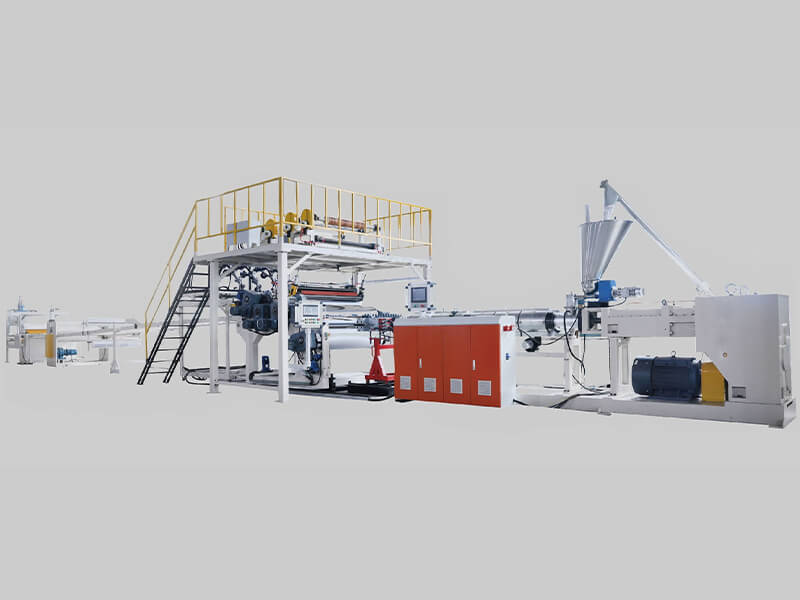 Production process of plastic sheet production line